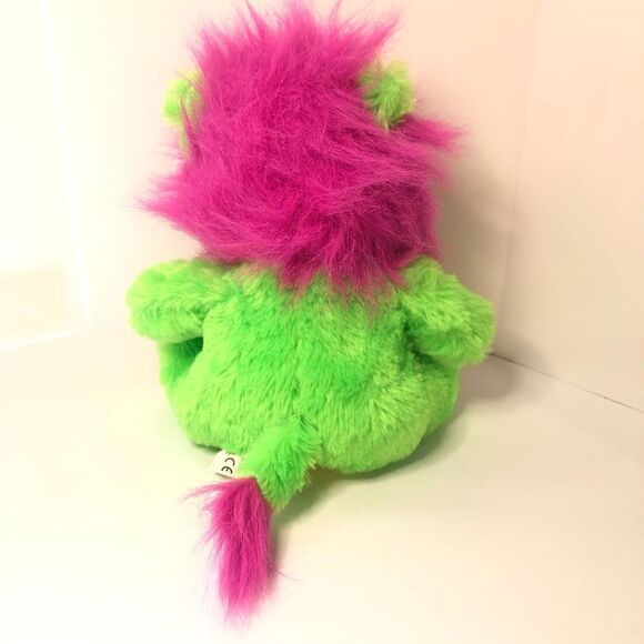 Kelly toy lion plush stuffed animal lime green neon pink mane 10 Inch wild - Picture 4 of 11